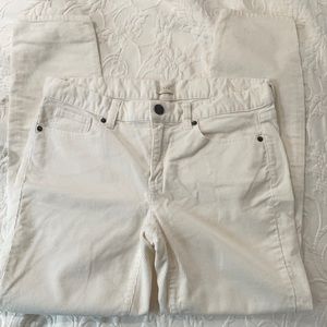 J. Crew Factory Off White/Cream Skinny Corduroy